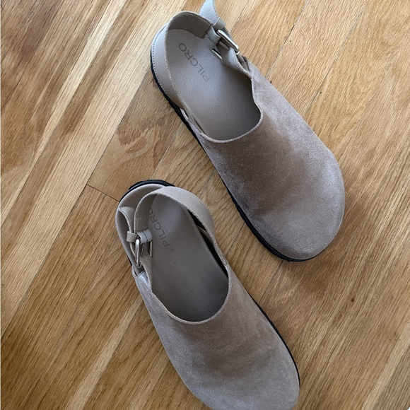 Pilcro Suede Platform Slingback Flats - Picture 3 of 7